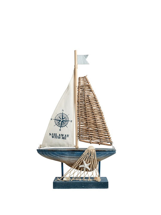 Zen Collection Διακοσμητικό Καράβι Ξύλινο 24x5x24cm