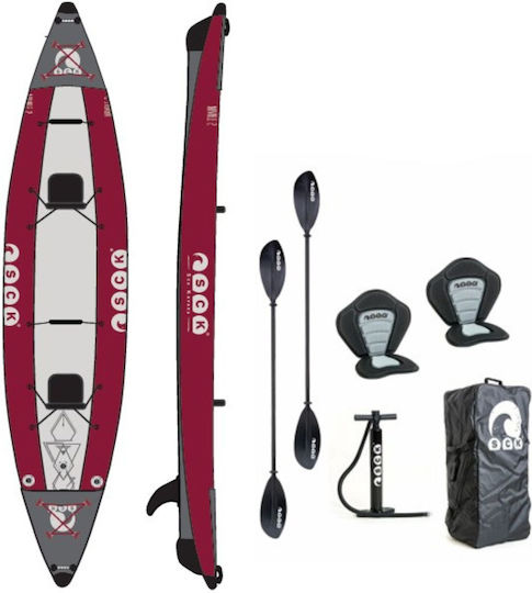 SCK Navale 2 SCK-28382838 Πλαστικό Kayak Θαλάσσης 2 Ατόμων Κόκκινο