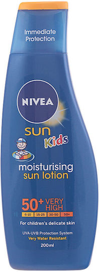 Nivea Sun SPF50 Αδιάβροχο Παιδικό Αντηλιακό Γαλάκτωμα 200ml