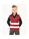 Kids High Visibility Vest Result Safe-guard R200jev Burgundy