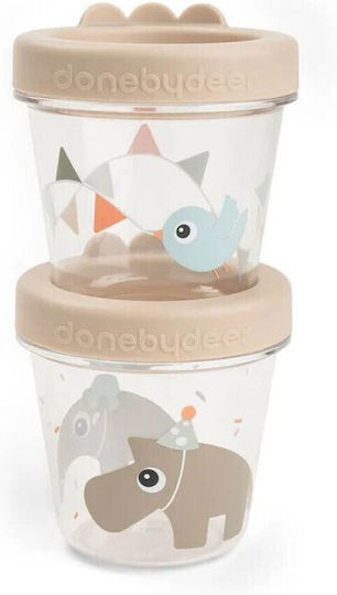 Done by Deer Set De Masă Din Plastic Bej Pentru Copii