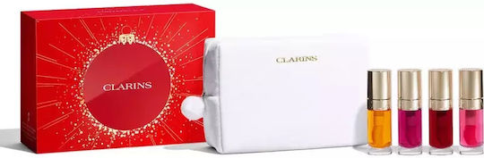 Clarins Lip Comfort Oil Gift Set Holiday Season Shade Pink Red Yellow
