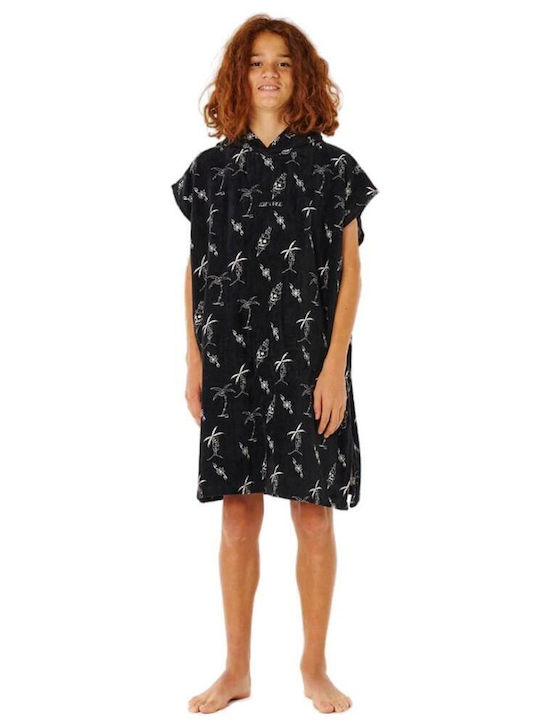 Rip Curl Hooded Towel Beach Poncho Black