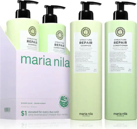 Maria Nila Structure Repair Set 2× 500 Ml Hair Strengthening Gift Set