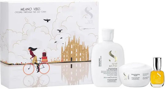 Alfaparf Milano Semi Di Lino Diamond Holiday Kit Hair Smoothing Softening Gift Set