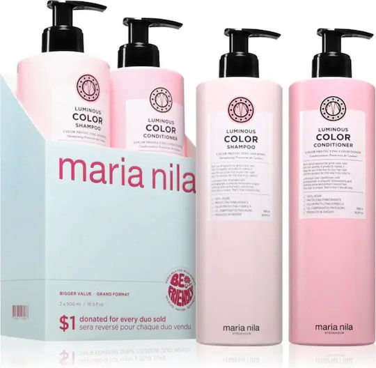 Подаръчен Комплект За Оцветена Коса Maria Nila Luminous Colour Комплект 2 Бройки