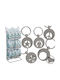 Schlüsselanhänger Münz Trolley Silber Metall 3.5cm Verschiedene Designs
