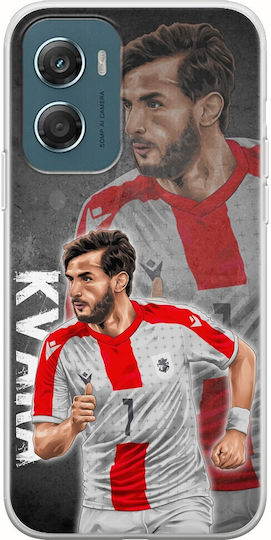 Euro 2024 Khvicha Kvaratskhelia Motorola Moto G06 Flexible TPU Transparent Silicone
