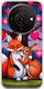 Husă Valentine's Day Fox Bunny Sub Copacul Dragostei Zte Blade A76 5g TPU Flexibil Silicon Transparent
