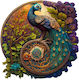 Peacock Mandala Puzzle 2D 200pcs