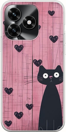 Mobile Phone Case Valentine's Day Cat Is Love Honor X5c Plus Flexible TPU Transparent Silicone