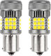 AMiO Lămpi Auto P21W / R10W / R5W / BA15S Canbus LED 6000K Alb Rece 12-24V / 12V / 24V 2 Bucăți
