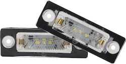 Einparts Φώτα Πινακίδας Led 12V Universal Skoda Superb Volkswagen Caddy / Golf Plus / Jetta / T5 / Passat / Polo / Touran / Transporter / T6 2τμχ