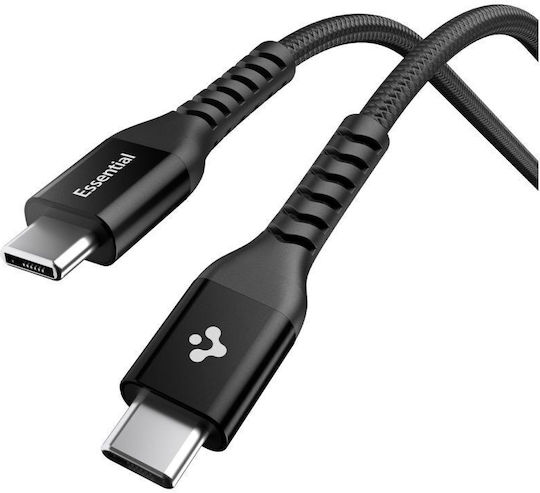Spigen USB 2.0 Kabel USB-C männlich - USB-C 100W PD Schwarz 1m ACA11103