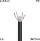 Televes U/UTP Cat.6 (Gigabit) Network Cable Ethernet Outdoor 305m Black