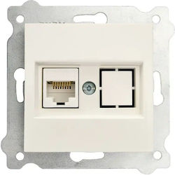 Вградена Мрежова Контакт Cat 6 Exen Бял 290-000103-253