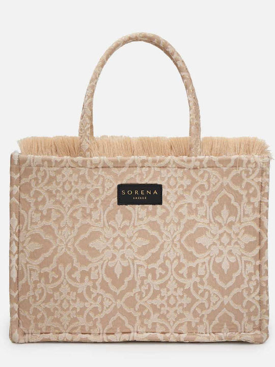 Theros Large Geantă Dama Tote De Mână Din Material Roșie