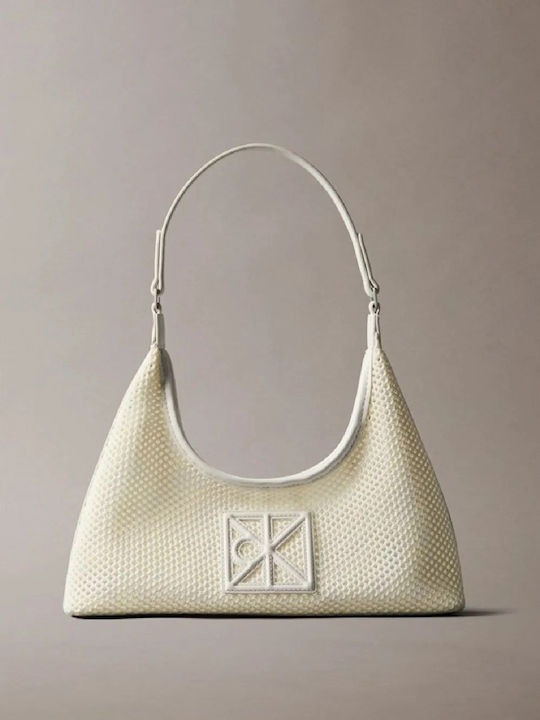 Calvin Klein Alyssum Γυναικεία Τσάντα Ώμου Λευκή