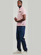 Vintage Поло Спортна Тениска С Къс Ръкав Розова