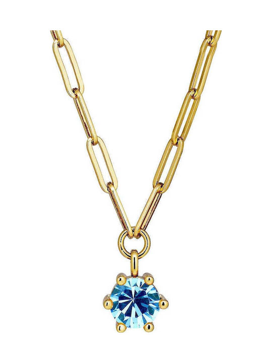 Dyrberg/Kern Steel Necklace Turquoise