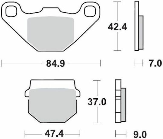 Moto-master Μεταλλικά Τακάκια 90111 Kawasaki Kdx 125 Sr 90-02 Kawasaki Kx 80 17/14 84-96 1 Σετ 1 Δαγκάνα