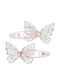 Souza For Kids Glitter Kids Hair Clips Set with Bobby Pin / Hair Clip Animal in Pink Colour 2 Pieces