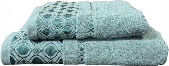 SpitiBazaar Face Towel Petrol Blue 2 Pieces Weight 400gsm