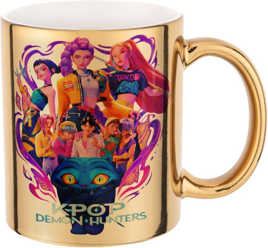 Koupakoupa Kpop Demon Hunters Huntrix Ceramic Mug Gold 330ml