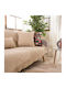 Teoran Rieti Ριχτάρι Τετραθέσιου Καναπέ Chenille 180x350εκ. Μπεζ