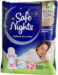 Safe Nights Sanitary Pads 8 pcs