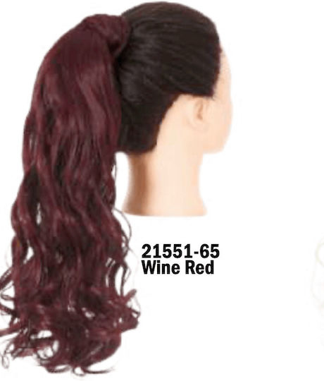 Extension with Human Hair in Red Colour 99J 55cm Synthetic