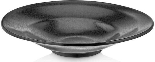 Yuk Deep Plate Made of Black Melamine with Diameter 28cm