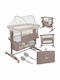 Lionelo Cradle with Mattress Side Opening and Wheels Beige