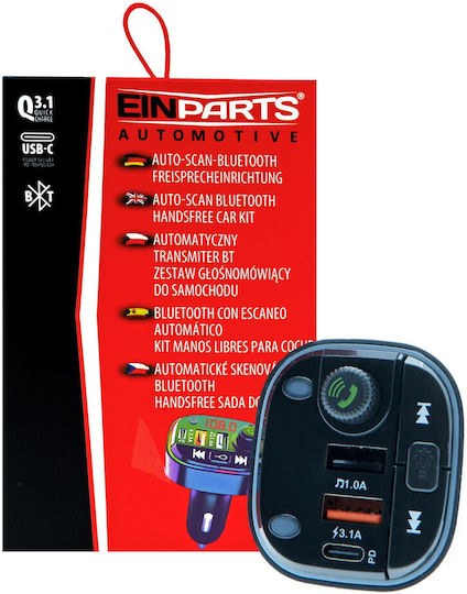 Einparts Auto FM-Transmitter mit Bluetooth USB