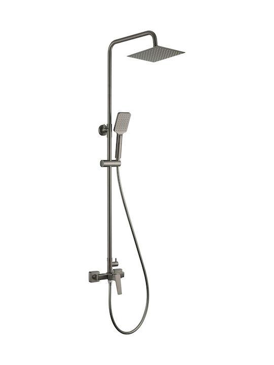 Deante Duschsäule mit Wannenbatterie Graue