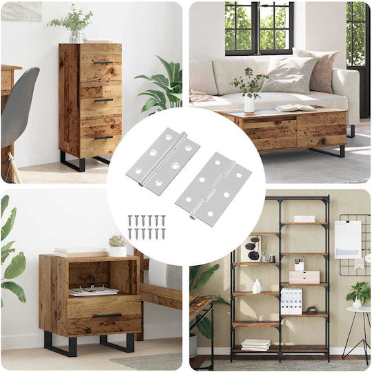 Vidaxl Άξονας Μονόχρωμο 2 Pcs Ασημί 58 X 35 X 1 Mm Ατσάλι