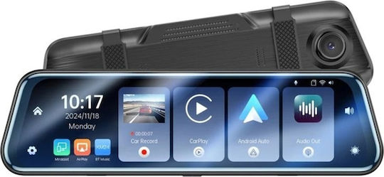 Yesido Set Oglindă cu Cameră DVR Auto 4K cu Ecran 9.66" Bluetooth Wi-Fi și Cameră de Marșarier