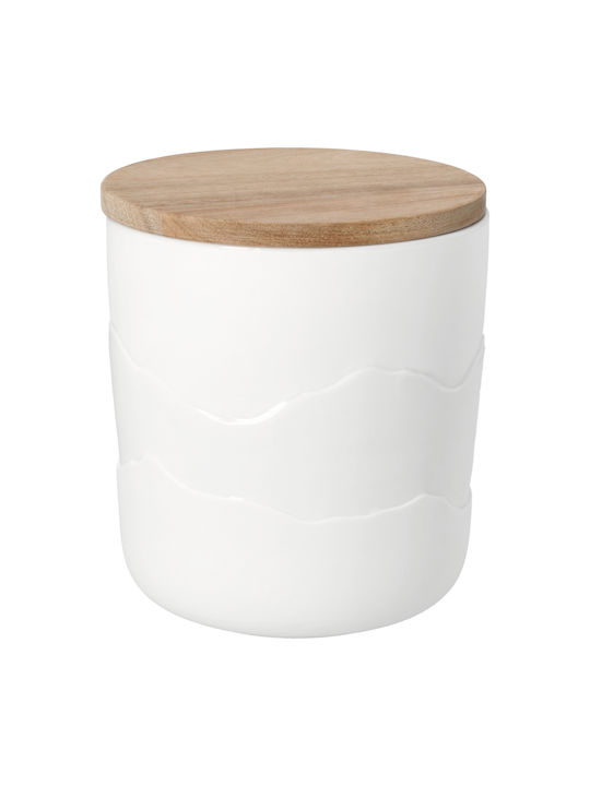 Raeder General Use Vase with Lid Made of Porcelain Transparent 12.8x12.8x14.7cm 1 Pieces