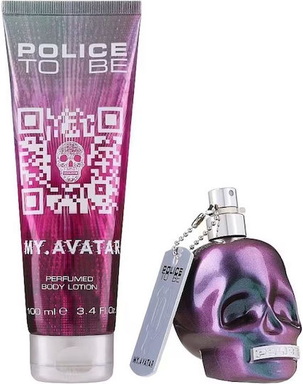 Set Police To Be My Avatar Loțiune De Corp Hidratantă 100 Ml + To Be My Avatar Eau De Parfum Pentru Femei 40 Ml