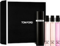 Tom Ford Rose De Russie Eau de Parfum Frauen 10 Ml + Rose De Chine Eau de Parfum Frauen 10 Ml + Rose D'amalfi Eau de Parfum Frauen 10 Ml + Tom Ford Nachfüllbarer Atomizer Case Schwarz