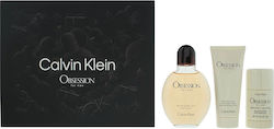 Calvin Klein Set Obsession Eau De Toilette Men 125 Ml + Obsession Anti-sweat Deodorant Stick Men 75 G + Obsession Calming After-shave Balm 75 Ml
