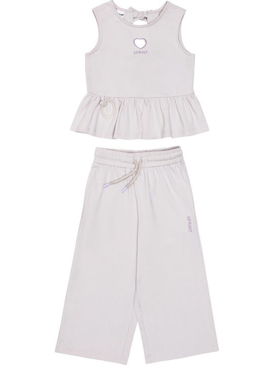 Sprint Kids Set with Pants Summer 2pcs Gray