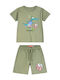 Kids Clothing Set with Shorts Summer 2 Pieces Khaki