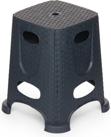 Băncuță De Grădină Rattan Antracit 37x37x45cm Băncuță De Grădină Rattan Antracit 37x37x45cm