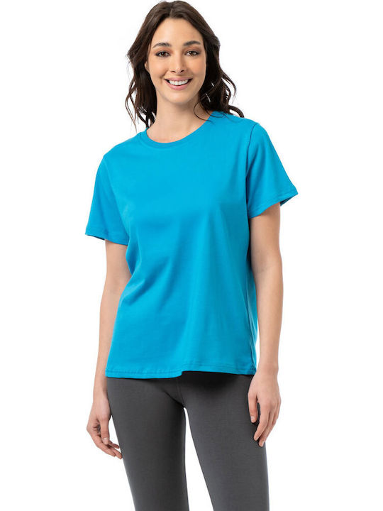Bodymove Damen Bluse Baumwoll Türkis