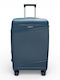 Olia Home Large Blue Travel Suitcase with 4 Wheels