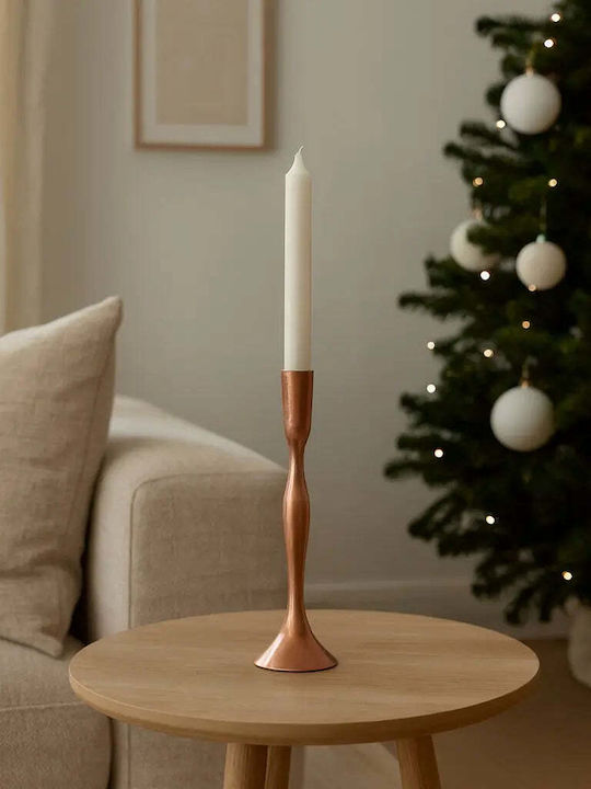 Phos & Gaia Metal Candle Holder In Bronze Colour