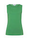 Women's Sleeveless Green Blouse