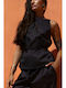 Women's Cotton Sleeveless Black Blouse