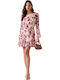 Sommer Mini Damenkleid Burgundisch